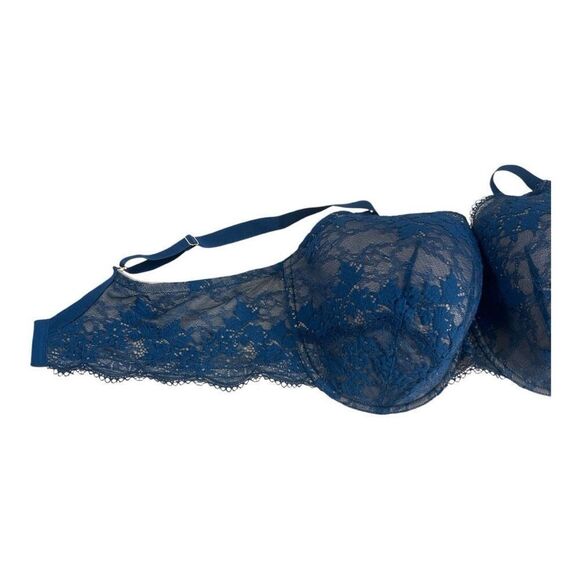 Third Love Turquoise Floral Lace Underwired Bra Size 42F Lightly Lined Lingerie - Picture 6 of 10